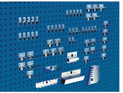 Držiak nástroja (Farba ŠxVmm, Veľkosť 10 hákov/20 dvojitých hákov/10 rôznych držiakov 60 ks.)