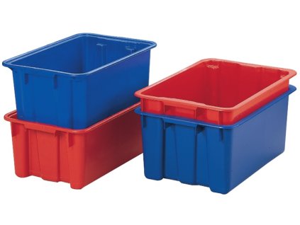 Otočné stohovacie kontajnery (Farba PP modrý, Veľkosť L600xŠ400xV350mm)