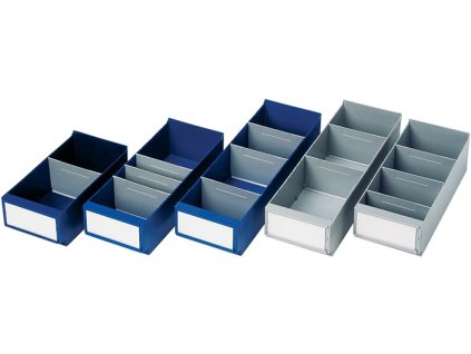 Regálové úložné boxy/krabice (Farba L500xW160xH100/112mm, Veľkosť modrá PS)
