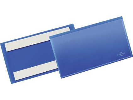 Samolepiaca kapsa na etikety 50ks/balenie DURABLE (Farba B150xH67mm modrá, Veľkosť samolepiaci  50 ks/bal.)
