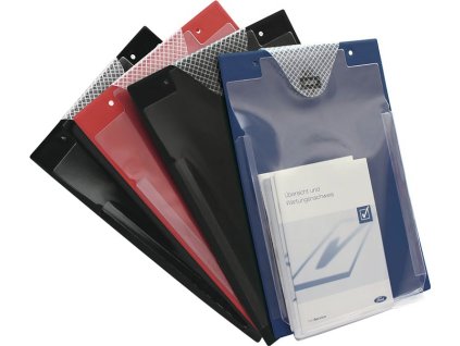 Puzdro so suchým zipsom a šnúrkou DIN A4 PU 10 kusov EICHNER (Farba so suchým zipsom a šnúrou, Veľkosť DIN A4 čierna PU 10 kusov)