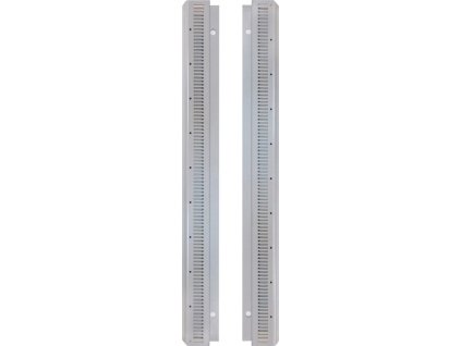 Nástenné lišty (Farba Svetlosivá oceľ, Veľkosť bez otvorených úložných boxov  2 ks)