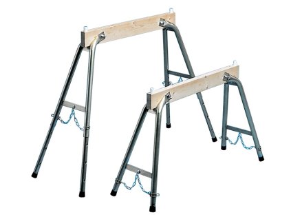 Lešenárske kozly (Farba Max. výška 900 mm, Veľkosť Drevo/trubková oceľ nastaviteľná výška)