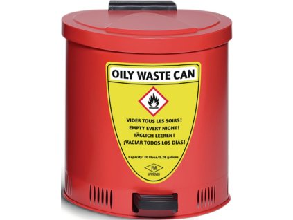 Bezpečnostné kontajnery (Farba 20 l oceľový plech, Veľkosť H429xŠ385xD382mm)