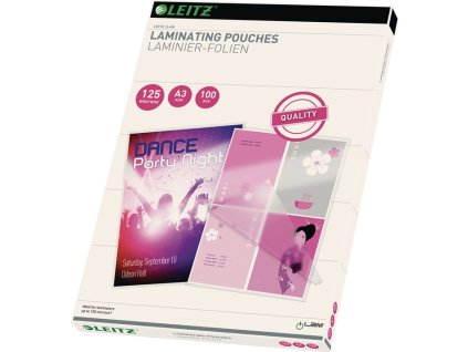 Vrecko na fóliu LEITZ (Farba DIN A3 L426xŠ303 mm, Veľkosť Hrúbka fólie 125 µm)