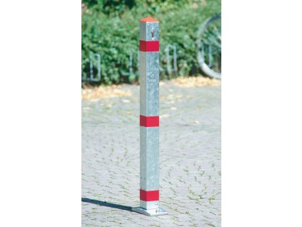 Pásové/zábranné stĺpiky (Farba Oceľové striebro, Veľkosť výklopný, na hmoždinky)