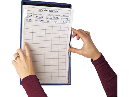 Zobrazovacie tabule (Farba PVC s drôteným rámom potiahnuté plastom, Veľkosť modrá DIN A4 očká 5ks/bal.)