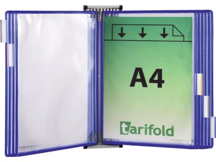 Nástenný držiak (Farba 5 zobrazovacích tabúľ modrej farby, Veľkosť s drôteným rámom, potiahnuté plastom vhodné pre formát DIN A4)