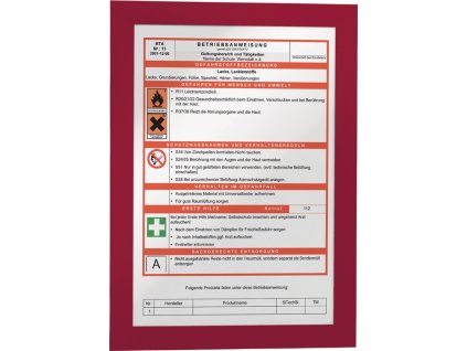 Magnetický priezor (Farba DIN A4 červená, Veľkosť samolepiaca podkladová fólia  2 ks/VE)