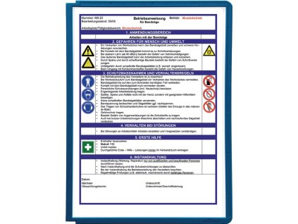 Zobrazovacie tabule (Farba Polypropylén s profilovým rámom, Veľkosť tmavomodrá DIN A4 nízkoodrazové 5ks/bal.)