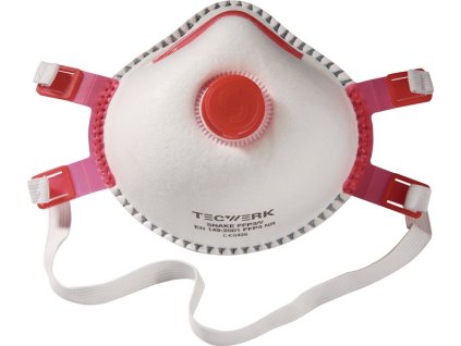 Respirátorová maska Snake FFP3 / V NR s výdychovým ventilom TECWERK (Farba FFP3 / V NR, Veľkosť s výdychovým ventilom)