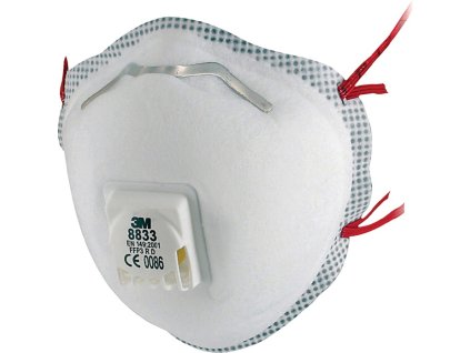 Respirátor 8833SV FFP3 / V R D s výdychovým ventilom 3M (Farba FFP3 / V R D, Veľkosť s výdychovým ventilom)