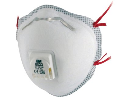 Respirátor 8833 FFP3 / V R D s výdychovým ventilom 3M (Farba FFP3 / V R D, Veľkosť s výdychovým ventilom)