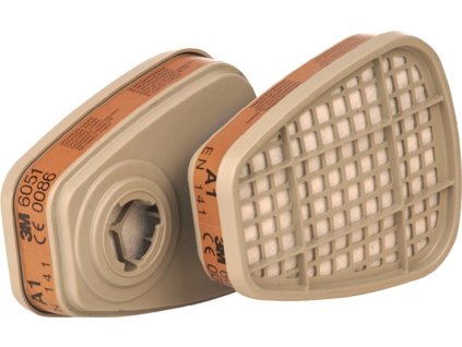 Plynový filter vhodný pre sériu 6000 3M (Farba EN 143:2000 A1, Veľkosť vhodné pre sériu 6000)