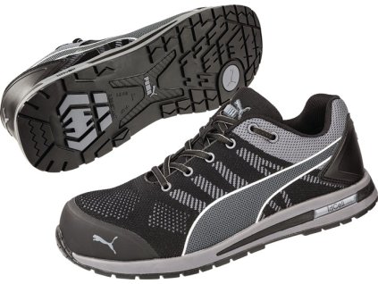 Bezpečnostná obuv Elevate Knit BLACK LOW S1PS ESD HRO SR 20345:2022Textilná PUMA (Farba Veľkosť 46 W. 11 čierna/sivá, Veľkosť S1PS ESD HRO SR 20345:2022Textil)