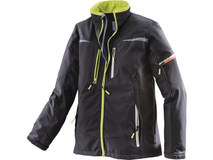 Softshellová bunda Terrax Workwear čierna/limetková TERRAX (Farba Veľkosť XXL, Veľkosť čierna/limetková)