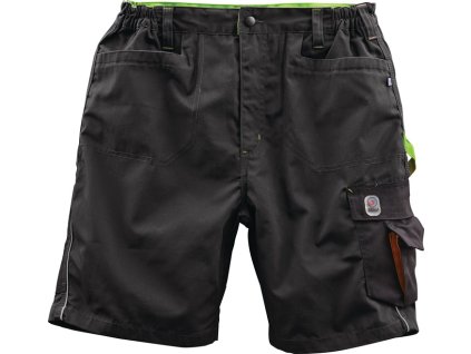 Pánske šortky čierna/limetková TERRAX (Farba veľkosť 58, Veľkosť čierna/limetková)
