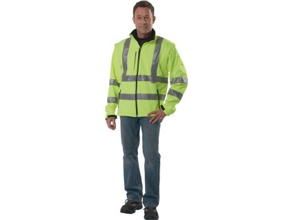 Softshellová bunda PREVENT s vysokou viditeľnosťou (Farba Veľkosť XXL, Veľkosť žltá)