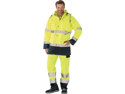 Parka s vysokou viditeľnosťou PLANAM (Farba Veľkosť XXL, Veľkosť žltá/navy)