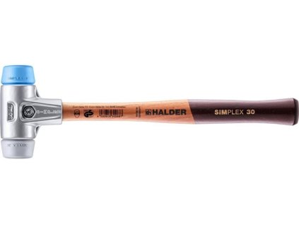 Kladivo s mäkkým povrchom  HALDER 3113.030 Dĺžka 295 mm Hlava Ø 30 mm (Farba Dĺžka 295 mm Hlava Ø 30 mm, Veľkosť mäkké/stredne tvrdé drevo)