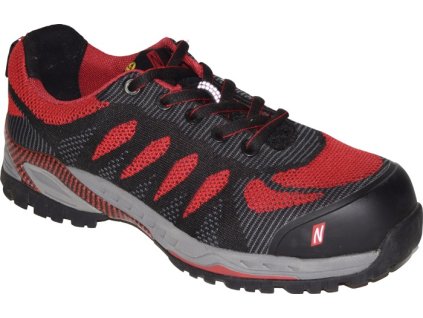 Bezpečnostná obuv PRO STEP textilná NITRAS (Farba Veľkosť 46 W. 11 čierna/červená, Veľkosť S1P SRC EN ISO 20345, EN 61340-4-3 textil)
