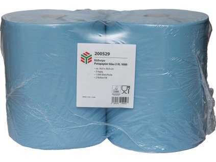 Čistiaca utierka ELOwipe XL modrá ELOS (Farba D.cca 360 m x Š.cca 360 mm, Veľkosť modrá 2-vrstvový 2 rolky / PU)