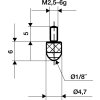 Meracia vložka  Ø 3 mm Dĺžka 6 mm Gulička M2.5 rubín (Farba Ø 3 mm Dĺžka 6 mm Gulička, Veľkosť Ø 3 mm Dĺžka 6 mm Gulička Vhodné pre číselníkové meradlá  Ø 3 mm Dĺžka 6 mm Gulička Vhodné pre číselníkové meradlá)