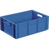 Prepravné stohovacie boxy/kontajnery (Farba L600xW400xH320mm, Veľkosť modrá PP priechodná rukoväť Uzavreté bočné panely)