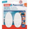 Háčiky Powerstrips (Farba 58013, Veľkosť Veľkosť L (70x37 mm) oválny biely 2 háčiky/4 prúžky)