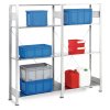 Súpravy regálov (Farba H2000xW2000xD400mm, Veľkosť Základné/dodatkové regály, pozinkované 8 oceľových políc Nosnosť 150 kg Zaťaženie zálivu 1300 kg)