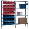 Zásuvné regály (Farba H2000xŠ1000xD400mm Prídavné regály, Veľkosť 8 oceľových políc 12 x MK3 modrá, 16 x MK3 červená)