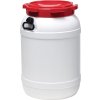 Sudy (Farba 68,0 l PE biely s červeným vekom, Veľkosť s 2 držadlami na prenášanie Plniaci otvor-Ø 282 mm)
