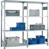 Súpravy regálov (Farba H2000xW2000xD400mm, Veľkosť Základné/dodatkové regály, pozinkované 8 oceľových políc Nosnosť 150 kg Zaťaženie zálivu 1650 kg)