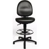 Priemyselné otočné stoličky (Farba Podlahové klzáky + nášľapný krúžok, Veľkosť Čalúnenie zo syntetickej kože čiernej farby 590-840 mm)