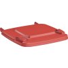 Veko pre zberače odpadu/recyklovateľného materiálu (Farba Polyetylén červená, Veľkosť vhodné pre 120-litrové nádoby na odpad)
