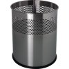 Kôš na odpadkový papier 15 l H321xØ255 mm okrúhly nerezová oceľ strieborná HELIT (Farba 15 l H321xØ255 mm kruhový, Veľkosť Nerezová oceľ strieborná)