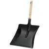 Miska na prach s drevenou rukoväťou kovová čierna lakovaná čepeľ L220xW230 mm (Farba s drevenou rukoväťou kovová čierna lakovaná, Veľkosť Čepeľ L220xŠ230 mm)