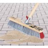 Metla (Farba plast/drevo dĺžka 400 mm, Veľkosť PP štetiny sivé, držiak rukoväte)
