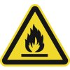 Výstražná značka ASR A1.3/DIN EN ISO 7010 200 mm Výstraha pre horľavé látky (Farba 200 mm, Veľkosť Výstraha pred horľavými látkami Fólia)