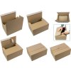 Automatický box z vlnitej lepenky hnedý (Farba Vlnitá lepenka, Veľkosť L420xŠ290xH190 mm jednostenná hnedá)