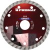 Diamantový rezný kotúč GRANIT uhlová brúska PROMAT (Farba Ø 115 mm Otvor 22,23 mm, Veľkosť Výška segmentu 7 mm Hrúbka segmentu 2,2 mm Uhlová brúska)