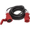 Predĺženie CEE  32 A 400 V 10 m H07RN-F 5 x 6 mm² čierna IP44 (Farba 32 A 400 V, Veľkosť 10 m H07RN-F 5 x 6 mm² čierny IP44)
