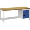 Pracovné stoly (Farba Š2000xV859xD750 mm, Veľkosť Buk multiplex 40 mm 1 zásuvka 1 dvierka)