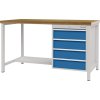 Pracovné stoly (Farba Š1500xV859xH750 mm, Veľkosť Buk multiplex 40 mm 4 zásuvky)