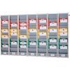 Organizačné dosky (Farba H1282xŠ2300xD78 mm, Veľkosť 7 radov vrátane nástenného profilu)