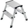 Skladacie schodíky (Farba Stupne vrátane plošiny 2, Veľkosť Výška plošiny 400 mm Hliník s protišmykovým rebrovaním)