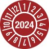 Plakety (Farba Ø 15 mm, Veľkosť Rok 2024 s mesiacmi Fólia Vrecko po 100 ks)
