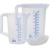 Odmerné džbány (Farba 1x 1000, 1x 2000 ml polypropylén, Veľkosť priehľadný DxHmm Rukoväť zatvorená)