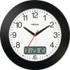 Hodiny (Farba Rádiom riadené hodiny z čierneho plastu, Veľkosť Ø 300 mm Čísla)
