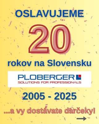 Oslavujeme 20 rokov našej firmy Ploberger na Slovensku, preto sme si pre vás pripravili jedinečný darček – kvalitné tričko...